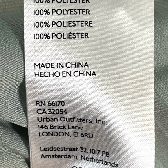 Anthropologie Backless Mint Green Ruched Blouse Women's Size M Elegant Satin Top - Picture 9 of 13